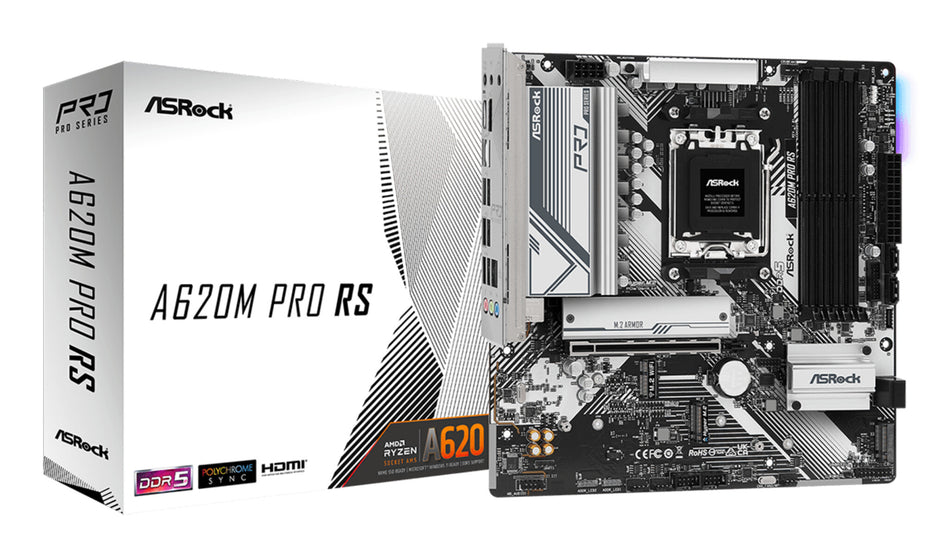 Asrock A620M Pro RS AMD A620 Socket AM5 micro ATX