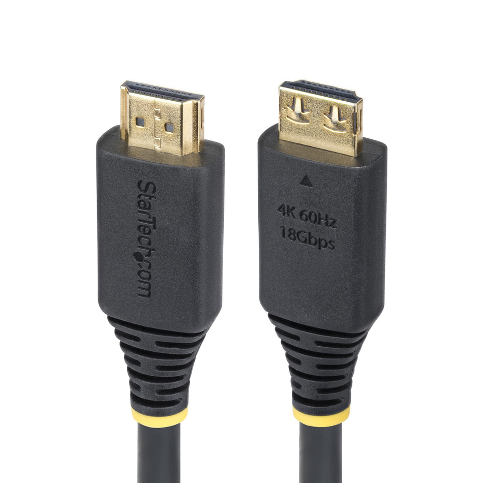 StarTech.com 6ft (1.8m) High Speed HDMI Cable with Gripping Connectors, 4K 60Hz/1440p 144Hz, HDR10/HDCP 2.2/ARC, 18Gbps, UHD HDMI 2.0 Cord for TV/Monitor/Display, TPE Jacket