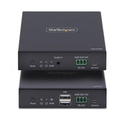 StarTech.com HDMI KVM Extender Over IP Network, 4K 60Hz, Driverless, HDMI and USB Over Ethernet/CAT6, AVoIP, Transmitter and Receiver Kit, Includes Mounting Kits