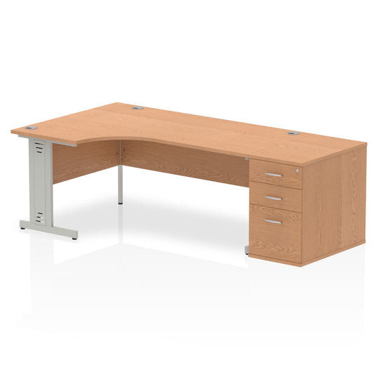 Dynamic Impulse Left Crescent Desk Workstation