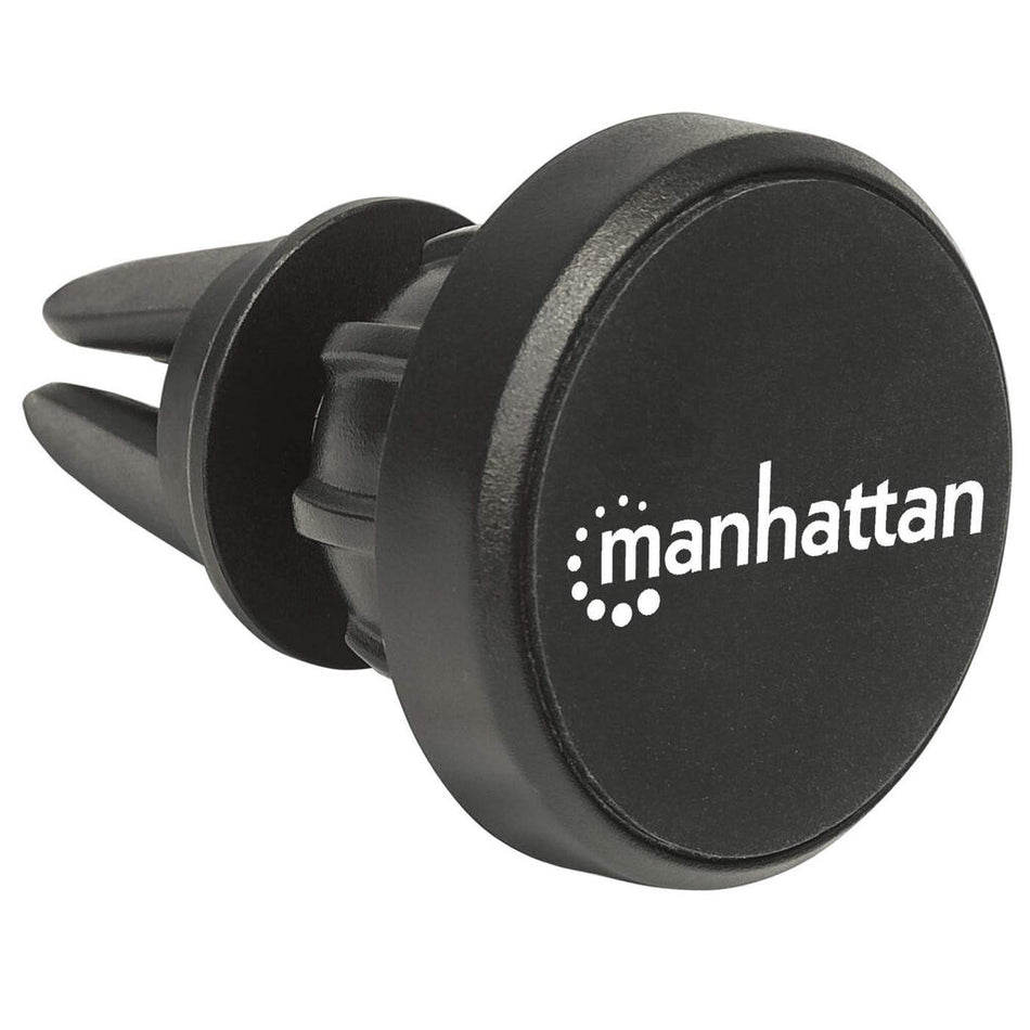 Manhattan Magnetic Car Air-Vent Phone Mount, Adjustable Clip-on, Quick Attach and Release, Non-Skid Pad, Black, Lifetime Warranty, Boxed