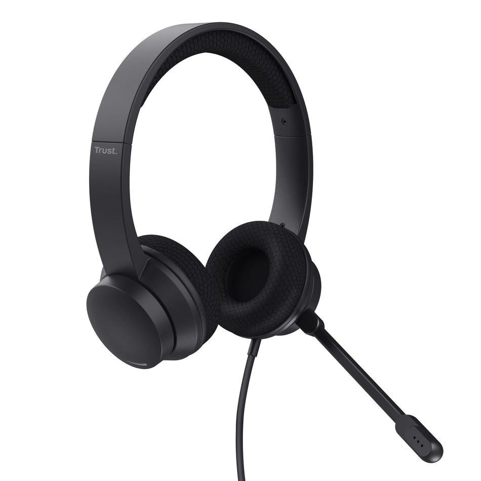 Trust HS-260 Headset Wired Neck-band Office/Call center USB Type-A Black