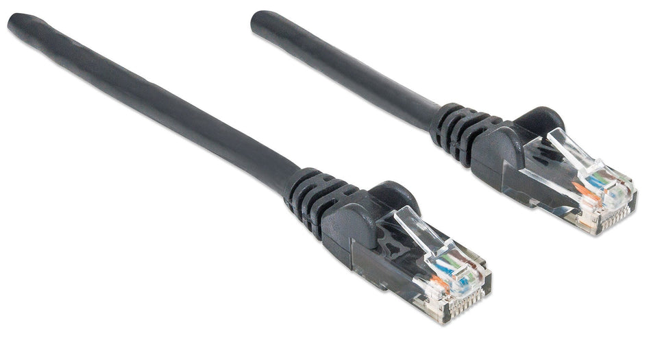 Intellinet Network Patch Cable, Cat6, 1.5m, Black, CCA, U/UTP, PVC, RJ45, Gold Plated Contacts, Snagless, Booted, Lifetime Warranty, Polybag