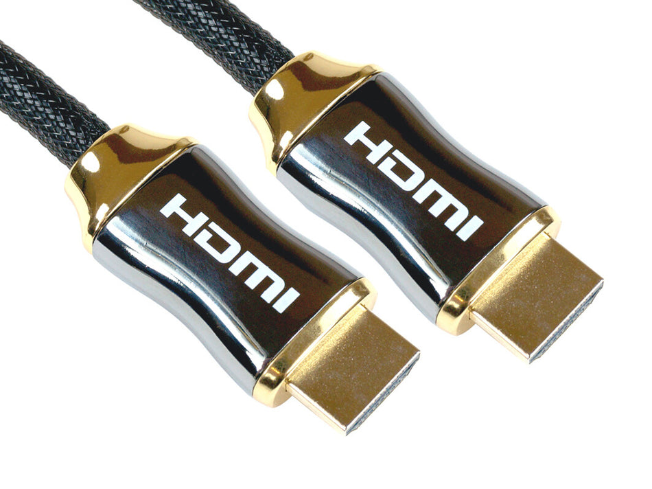 Cables Direct HDMI/HDMI M/M 1m HDMI cable HDMI Type A (Standard) Black, Gold