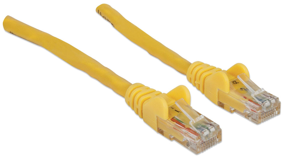 Intellinet Network Patch Cable, Cat6, 0.5m, Yellow, CCA, U/UTP, PVC, RJ45, Gold Plated Contacts, Snagless, Booted, Lifetime Warranty, Polybag