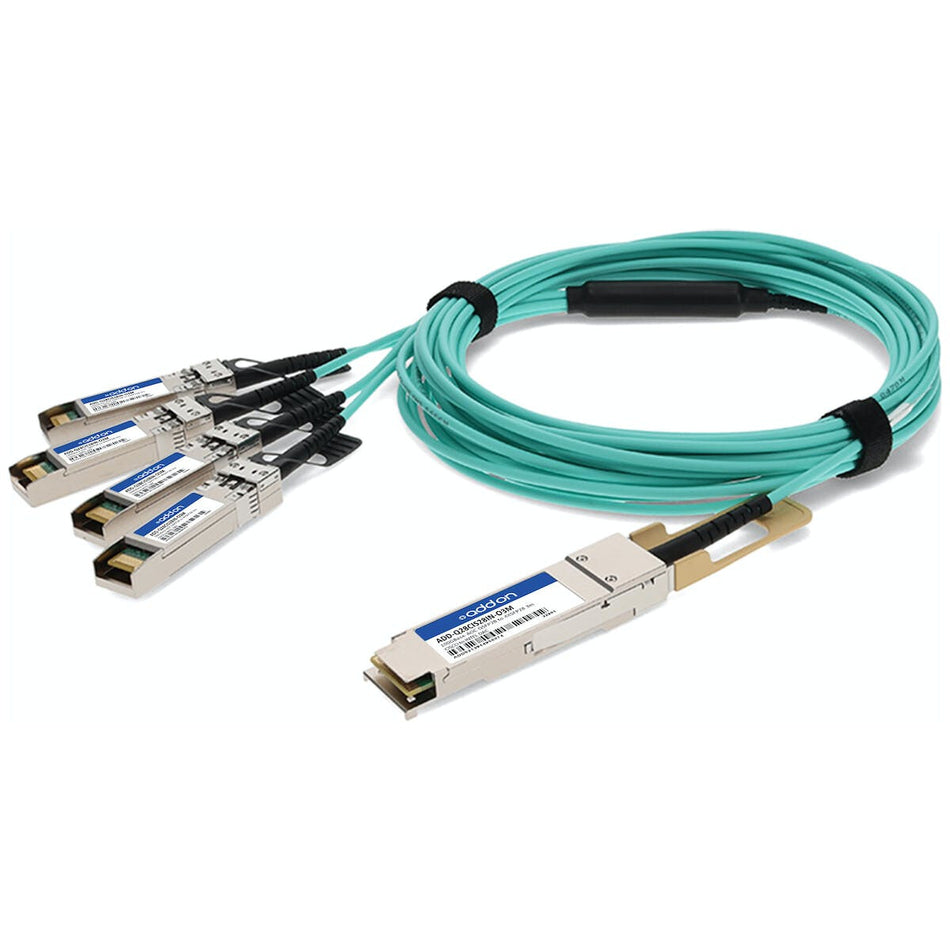 AddOn Networks ADD-Q28CIS28IN-O3M InfiniBand/fibre optic cable 3 m QSFP28 4x SFP28 AOC Aqua colour