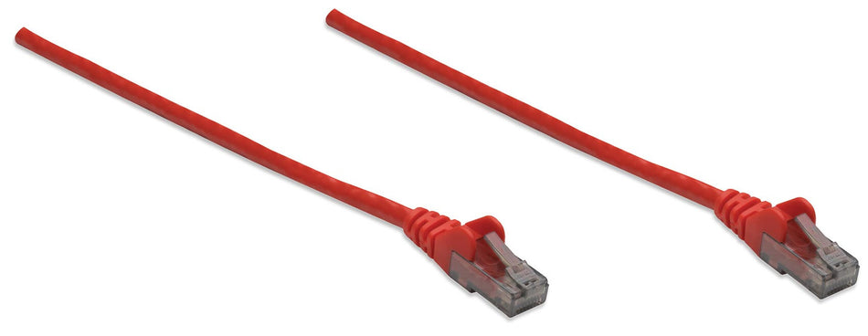 Intellinet Network Patch Cable, Cat6, 10m, Red, CCA, U/UTP, PVC, RJ45, Gold Plated Contacts, Snagless, Booted, Lifetime Warranty, Polybag