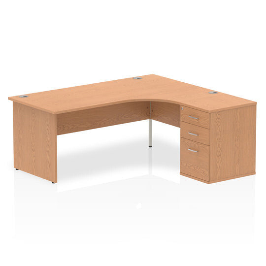 Dynamic Impulse Panel End Crescent Desk Workstation