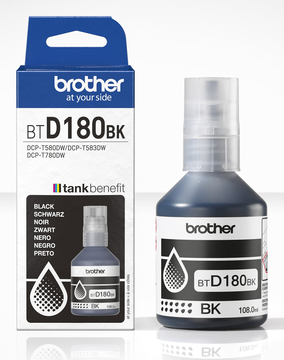 Brother BTD180BK Black Genuine Ink Bottle