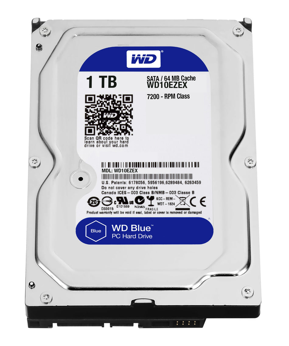 Western Digital Blue internal hard drive 1 TB 7200 RPM 64 MB 3.5" Serial ATA III