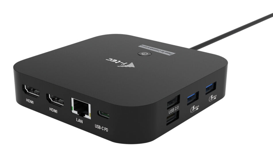 i-tec USB-C Dual HDMI Docking Station with Power Delivery 100 W
