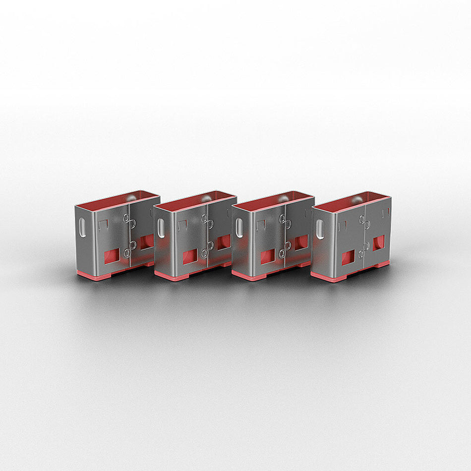 Lindy USB Port Blocker - Pack of 4, Colour Code: Pink