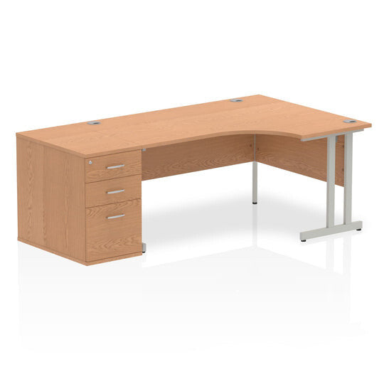 Dynamic Impulse Cantilever Right Crescent Desk Workstation