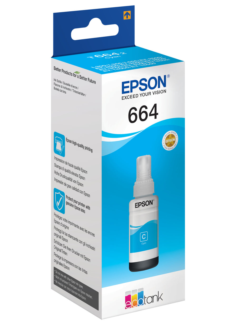 Epson 664 Ecotank Cyan ink bottle (70ml)