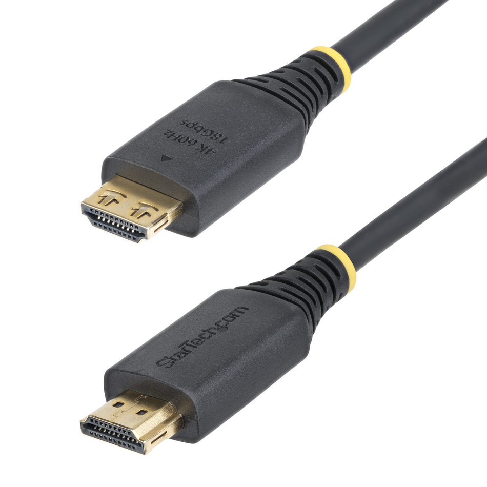 StarTech.com 6ft (1.8m) High Speed HDMI Cable with Gripping Connectors, 4K 60Hz/1440p 144Hz, HDR10/HDCP 2.2/ARC, 18Gbps, UHD HDMI 2.0 Cord for TV/Monitor/Display, TPE Jacket