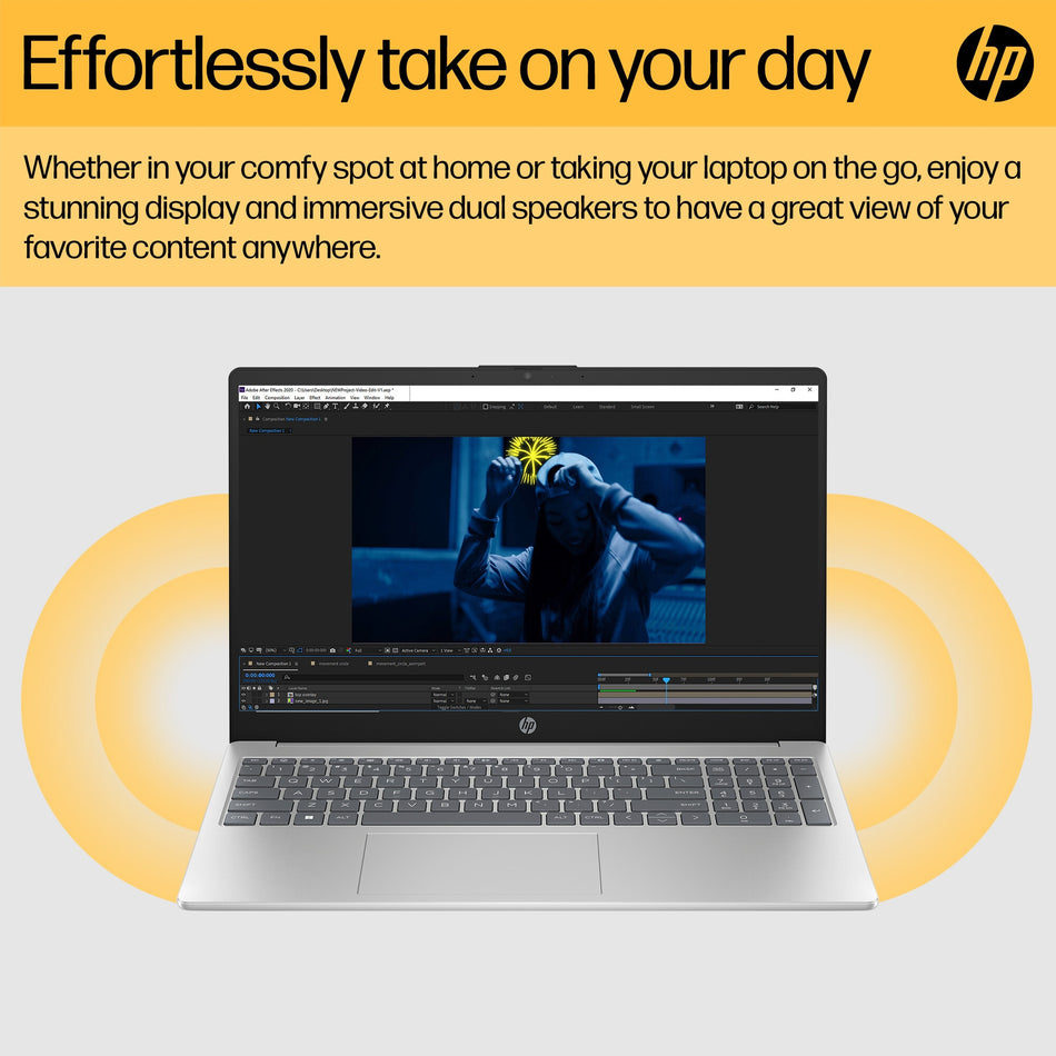 HP 15-fc0045na AMD Ryzen™ 3 7320U Laptop 39.6 cm (15.6") Full HD 8 GB LPDDR5-SDRAM 256 GB SSD Wi-Fi 6 (802.11ax) Windows 11 Home Black