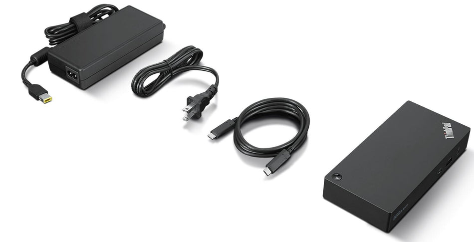 Lenovo 40B20135UK laptop dock/port replicator Wired USB 3.2 Gen 1 (3.1 Gen 1) Type-A + Type-C Black