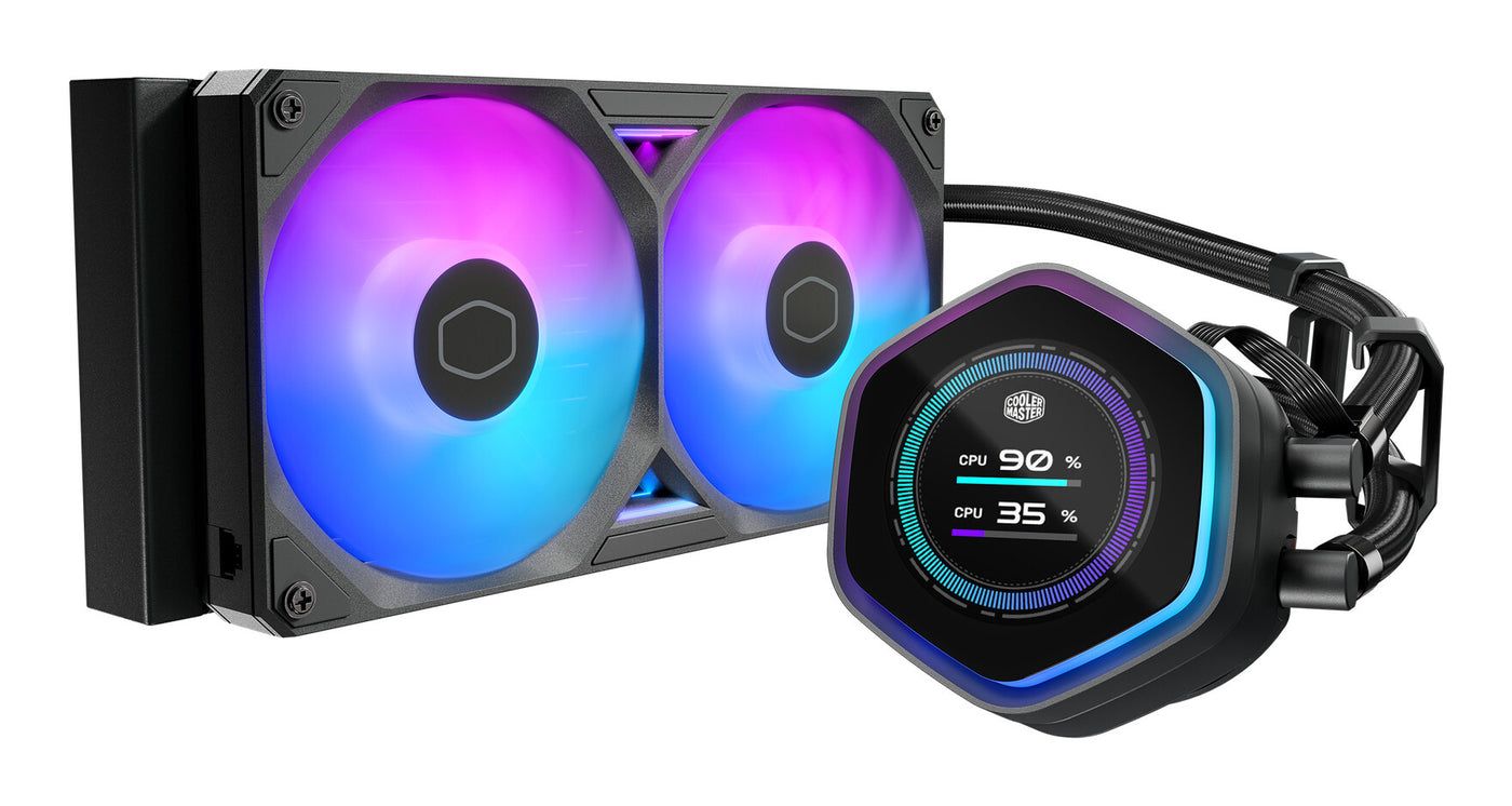 Cooler Master MasterLiquid Atmos II 240 LCD Black Processor Liquid cooling kit 12 cm 1 pc(s)