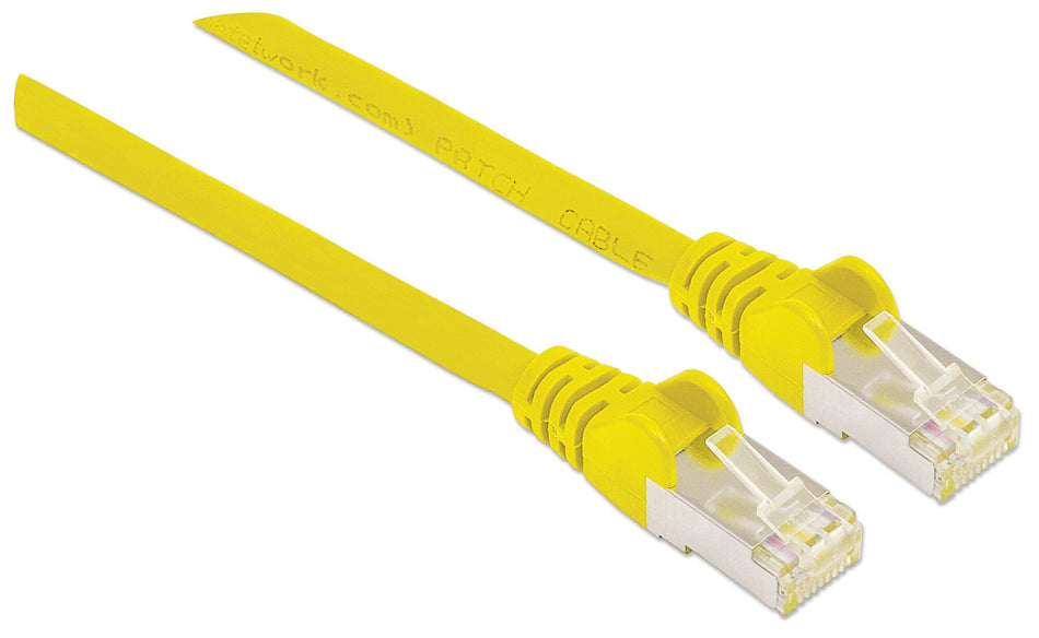 Intellinet Network Patch Cable, Cat5e, 2m, Yellow, CCA, SF/UTP, PVC, RJ45, Gold Plated Contacts, Snagless, Booted, Lifetime Warranty, Polybag