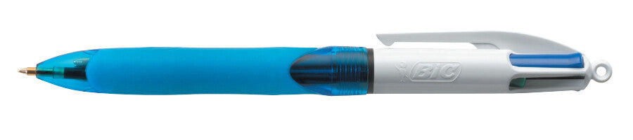 BIC 4 Colours Grip Black, Blue, Green, Red Clip-on retractable ballpoint pen Medium 12 pc(s)