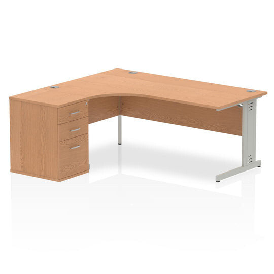 Dynamic Impulse Left Crescent Desk Workstation