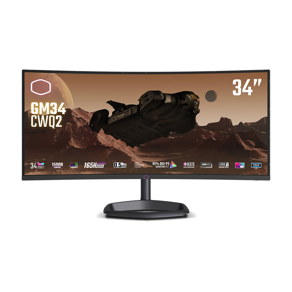 Cooler Master Gaming GM34-CWQ2 LED display 86.4 cm (34") 3440 x 1440 pixels UltraWide Quad HD Black