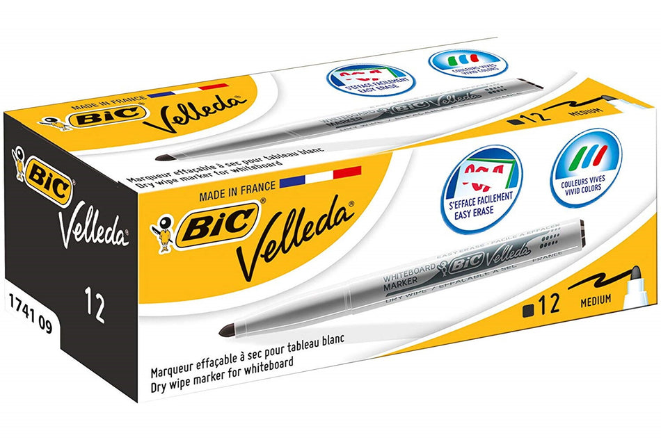 BIC Velleda 1741 marker 12 pc(s) Bullet tip Black