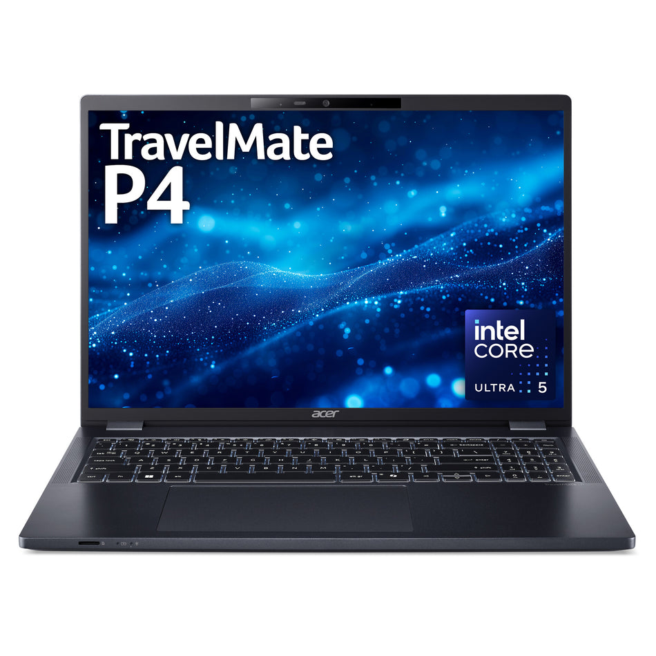 Acer TravelMate P4 TMP416-53-TCO-50Y0 Intel Core Ultra 5 125U Laptop 40.6 cm (16") WUXGA 16 GB DDR5-SDRAM 512 GB SSD Wi-Fi 6E (802.11ax) Windows 11 Pro Black