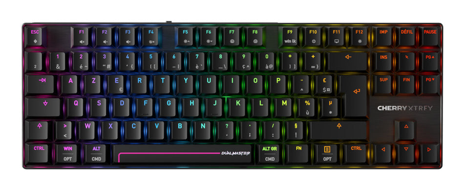 CHERRY MX 8.2 Pro TMR Wireless keyboard Gaming USB + RF Wireless + Bluetooth AZERTY French Black