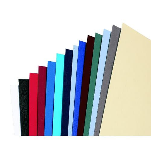 GBC LeatherGrain Binding Covers 250gsm with window A4 Blue (50)