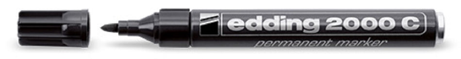 Edding 2000c permanent marker Bullet tip Black 10 pc(s)