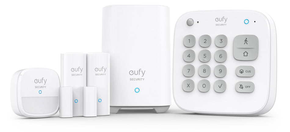 Eufy Security 5 - Piece Home Alarm Kit, Home Security System, Keypad, Motion Sensor, 2 Entry Sensors, Home Alarm System, Control From the App, Links with eufyCam