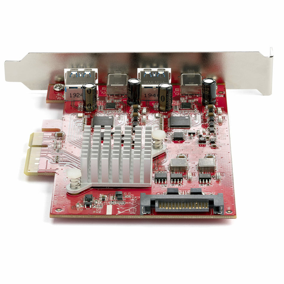 StarTech.com 4-Port USB PCIe Card - 10Gbps USB PCI Express Expansion Card w/ 2 Controllers - 2x USB-C & 2x USB-A ports (USB 3.2/3.1 Gen 2) - USB/USB-C PCI-e Card - Full Profile