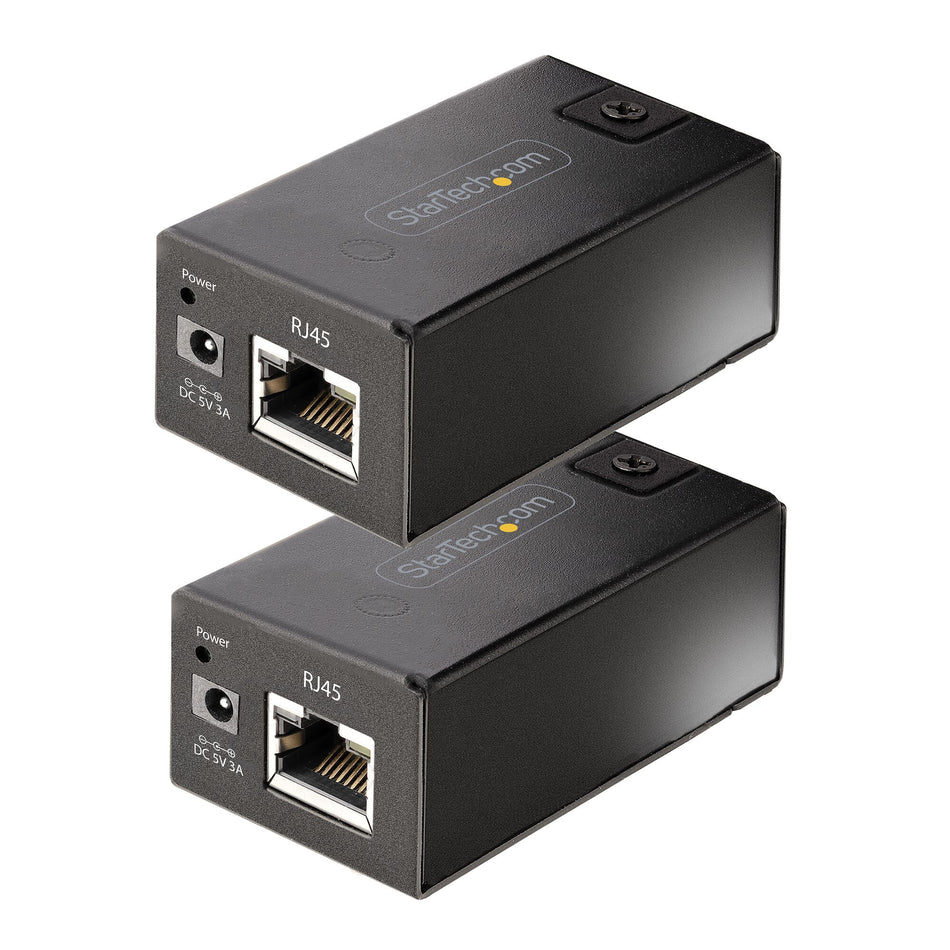 StarTech.com 150m (492ft) USB 2.0 Extender over Cat5e/Cat6 Ethernet Cable, Externally Powered USB Extender via RJ45/Network Cable, USB Over Ethernet Cable Extender/Adapter