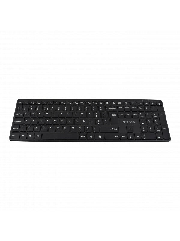 V7 Bluetooth Keyboard KW550UKBT 2.4GHZ Dual Mode, English QWERTY - Black