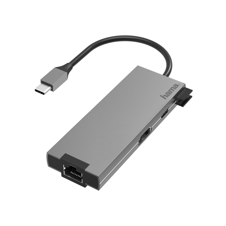 Hama 00200109 laptop dock/port replicator USB 3.2 Gen 1 (3.1 Gen 1) Type-C Grey