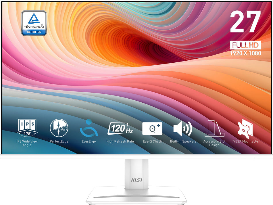 MSI Pro MP275W E2 computer monitor 68.6 cm (27") 1920 x 1080 pixels Full HD LED White