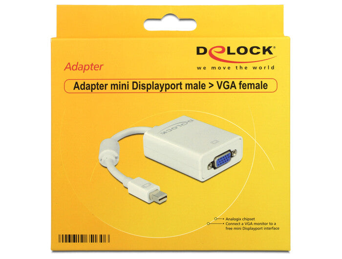 DeLOCK Adapter mini Displayport / VGA FM 0.18 m VGA (D-Sub) White