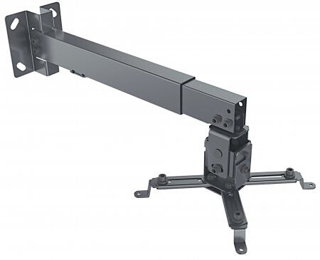 Manhattan Projector Mount, Ceiling or Wall, Tilt & Swivel, Height Range: 43-65cm, Max 20kg, Black, Lifetime Warranty