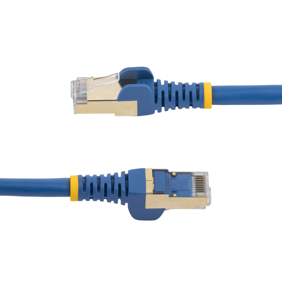 StarTech.com 2m CAT6a Ethernet Cable - 10 Gigabit Shielded Snagless RJ45 100W PoE Patch Cord - 10GbE STP Network Cable w/Strain Relief - Blue Fluke Tested/Wiring is UL Certified/TIA