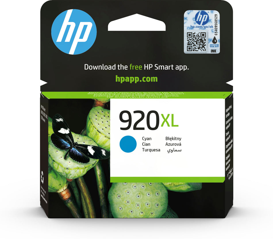 HP 920XL High Yield Cyan Original Ink Cartridge