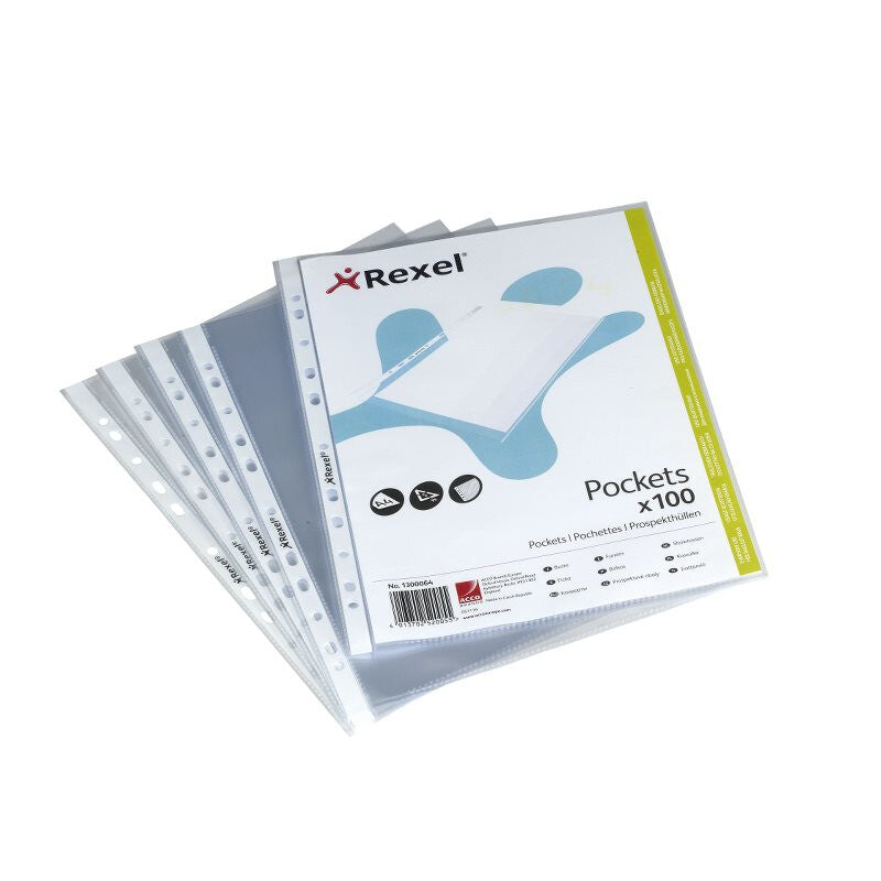 Rexel Premium A5 Top Opening Pockets Clear (100)