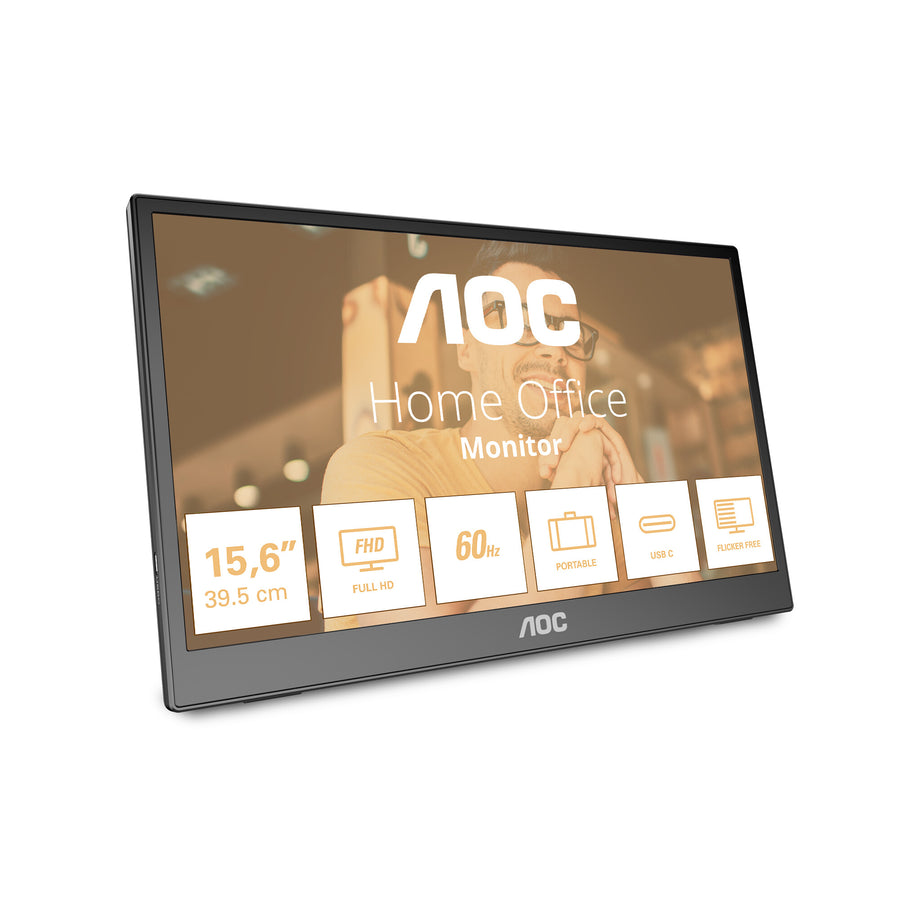 AOC 16T3EA portable TV/monitor Black 39.6 cm (15.6") 1920 x 1080 pixels