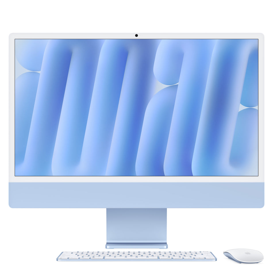 Apple iMac 24-inch with Retina 4.5K display: M4 chip with 10‑core CPU and 10‑core GPU, 16GB, 512GB SSD - Blue