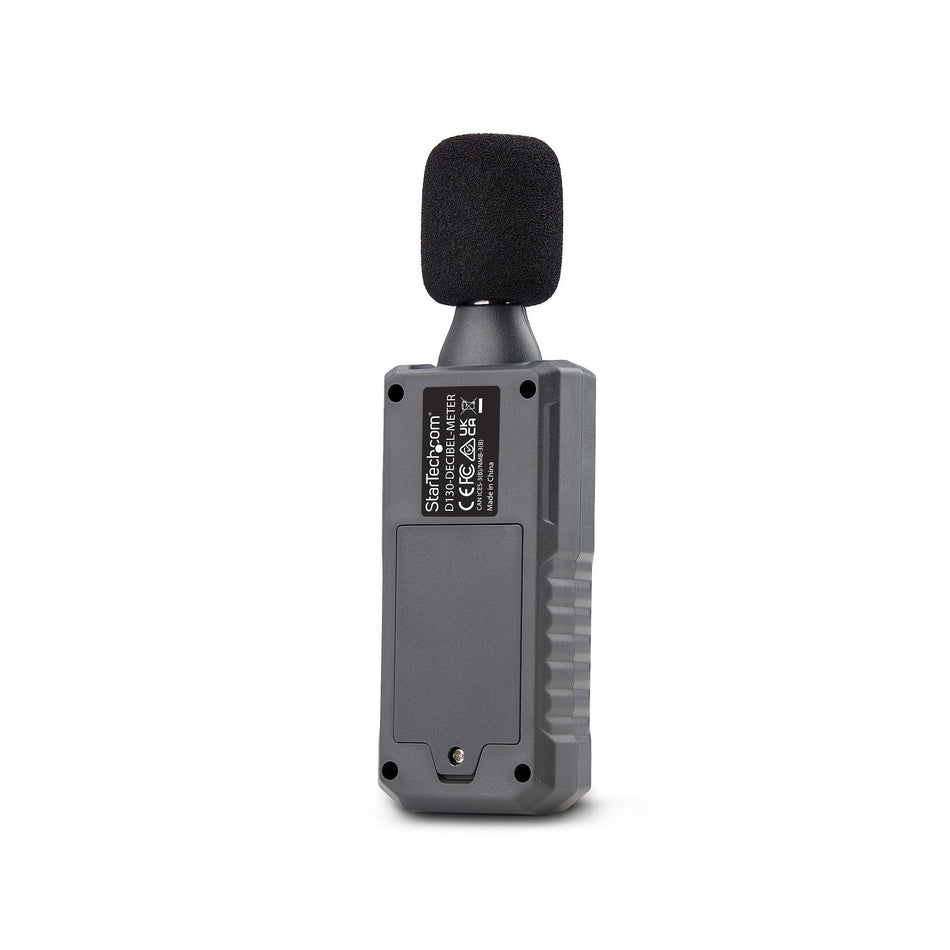 StarTech.com Handheld Digital Sound Meter w/Large LCD, Noise/Decibel Level Reader for Server Room/Office, Audio Monitor, 30-130dBA Range, Accurate Min/Max Readings