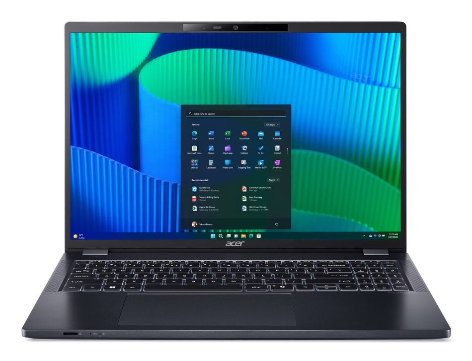 Acer TravelMate P4 TMP416-53-TCO-50Y0 Intel Core Ultra 5 125U Laptop 40.6 cm (16") WUXGA 16 GB DDR5-SDRAM 512 GB SSD Wi-Fi 6E (802.11ax) Windows 11 Pro Black