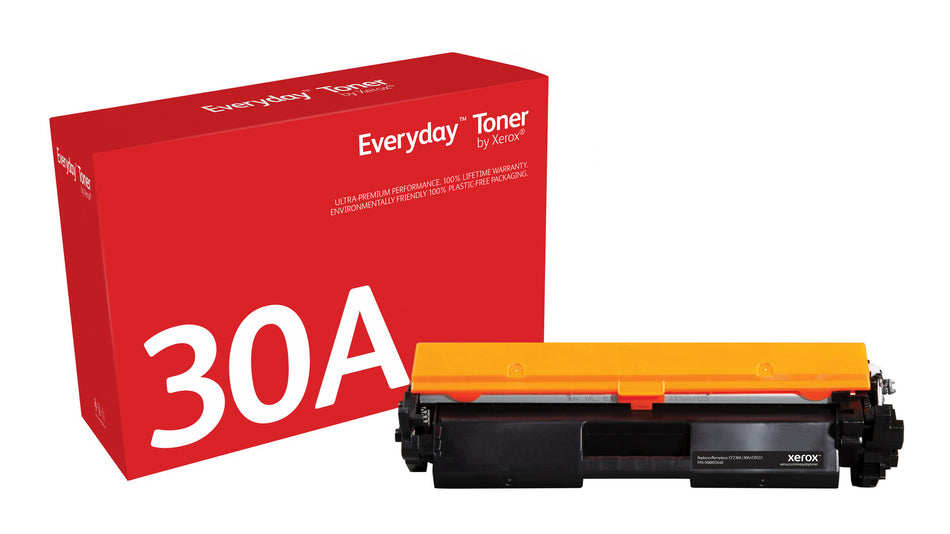 Everyday ™ Black Toner by Xerox compatible with HP 30A (CF230A), Standard capacity