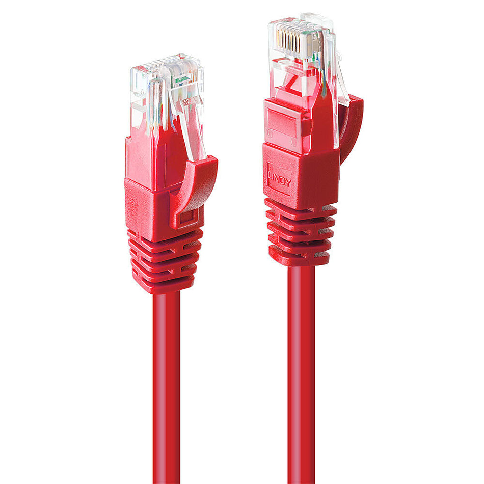 Lindy 5m Cat.6 U/UTP Network Cable, Red