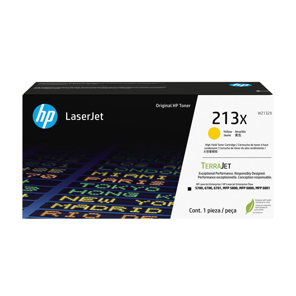 HP 213X High Yield Yellow Original LaserJet Toner Cartridge