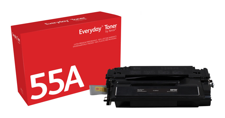 Everyday ™ Black Toner by Xerox compatible with HP 55A (CE255A), Standard capacity